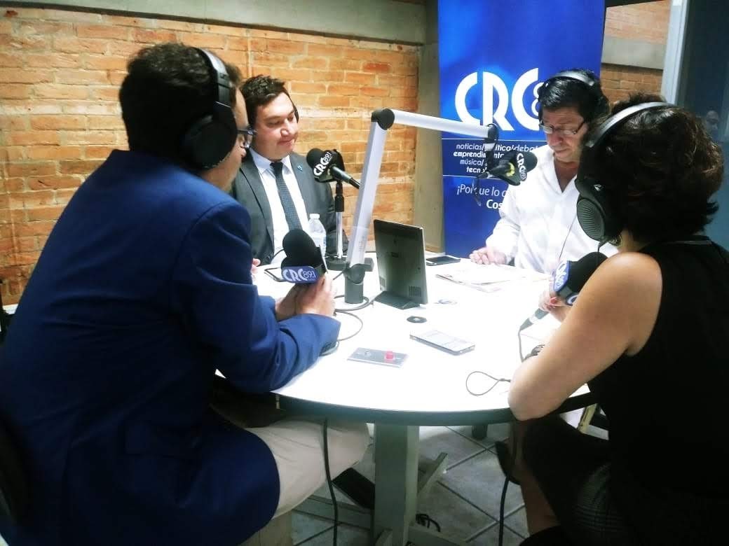 Interview for radio station CR 89.1, along with Mr. Daguer Hernández and an IOM representative.