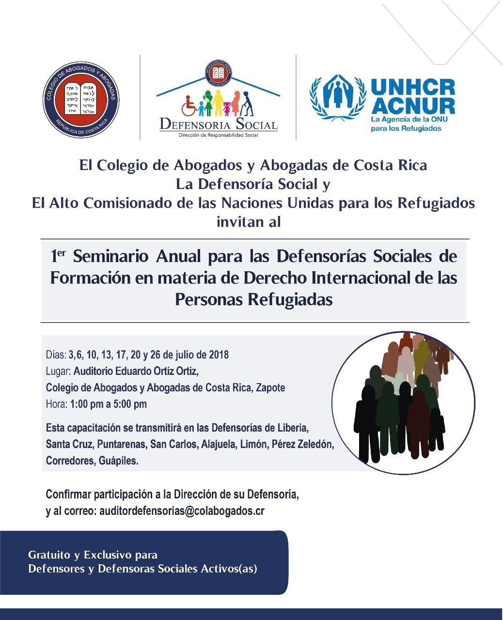 Participation in the 1st Annual Training Seminar for Social Advocacy groups on International Refugee Law